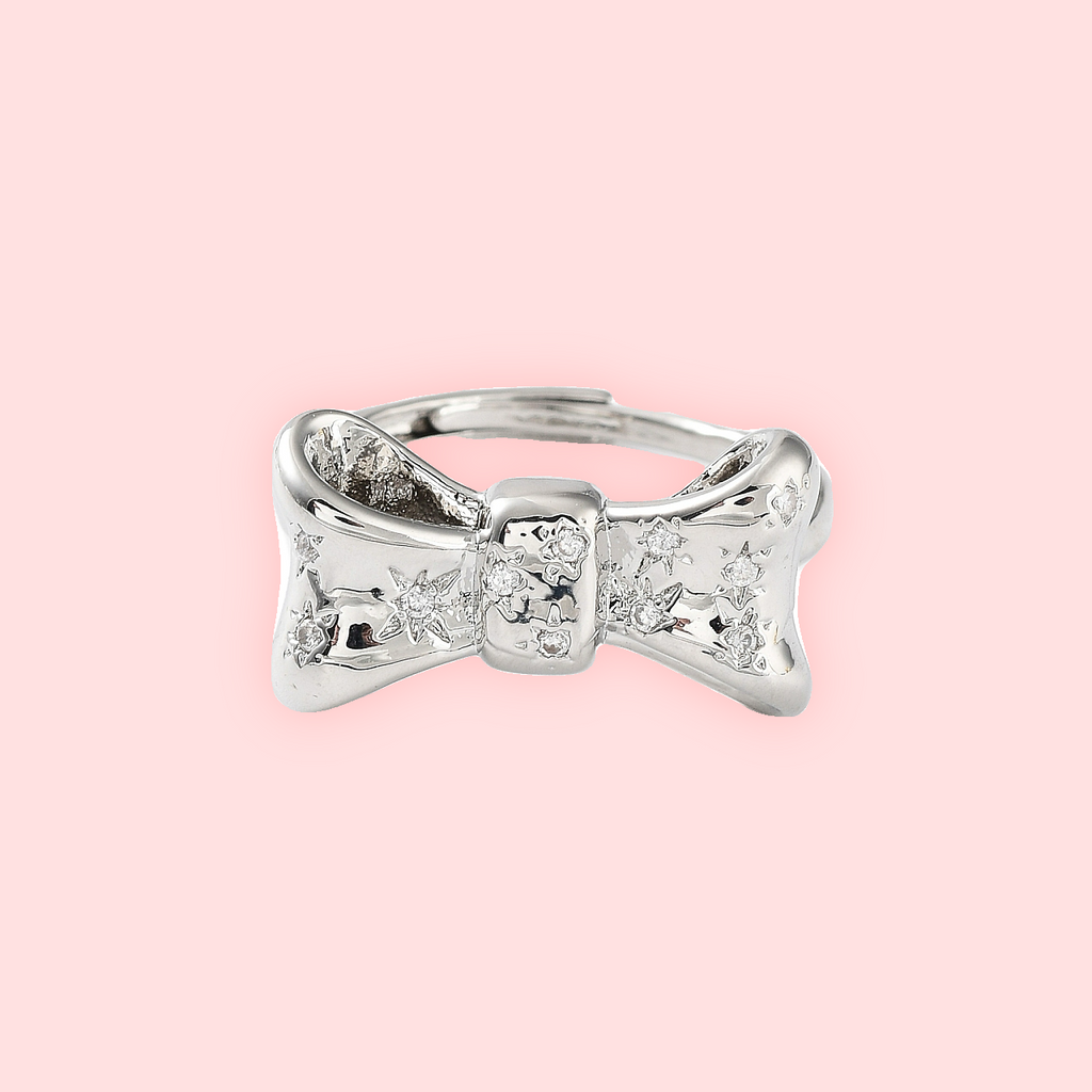 Silver Bow Knot Ring!