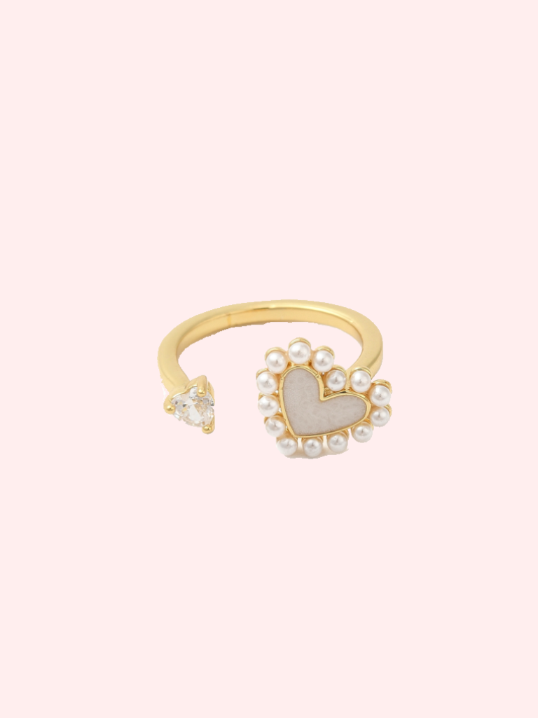 Pearl Heart Ring