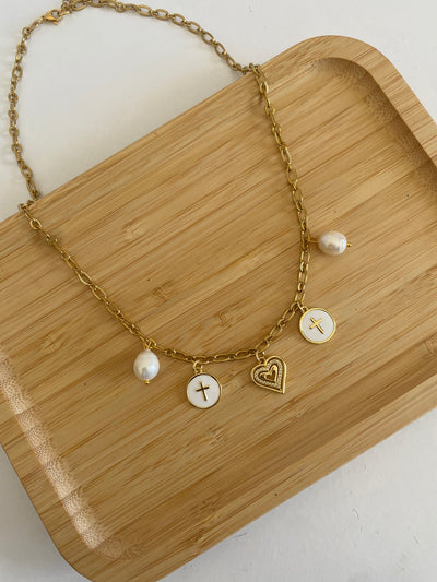 Halo Heart Charm Necklace!