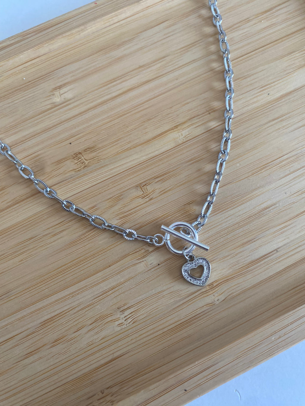 Silver T-Bar Spring Necklace!