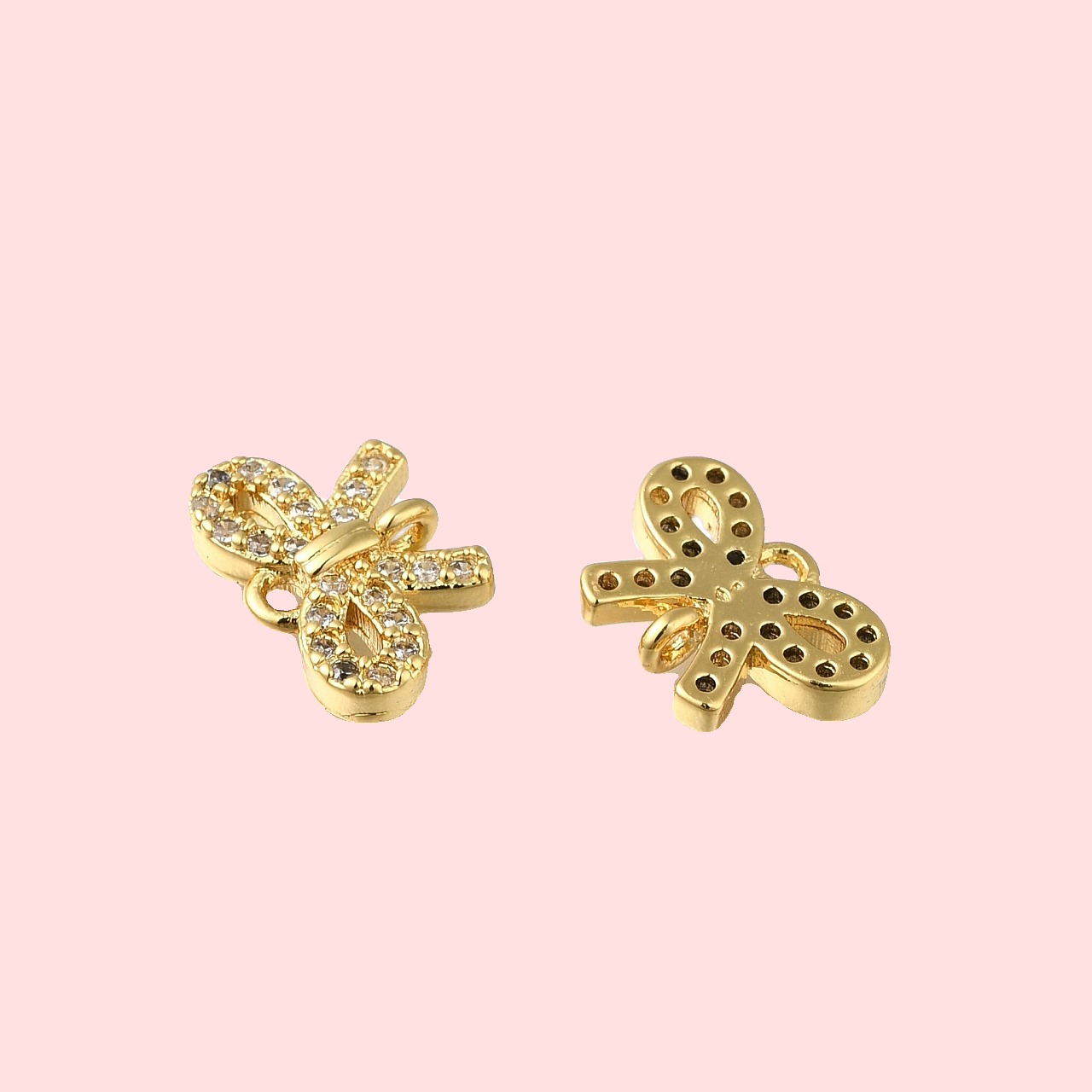 Cubic Zirconia Bow Huggies