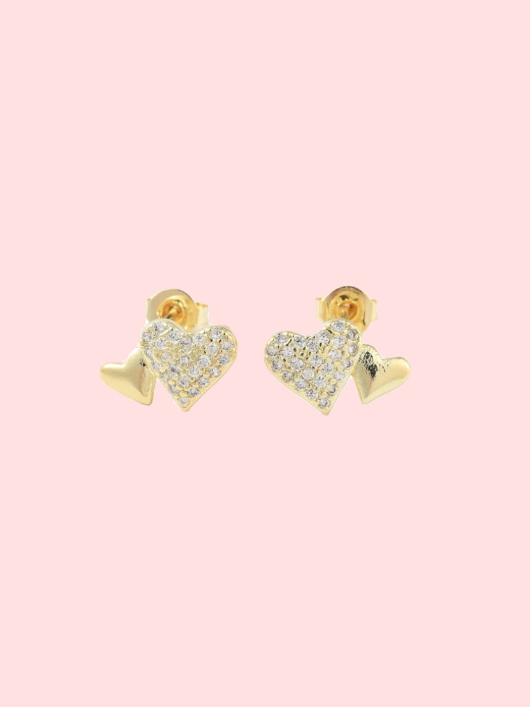 Sunlit Heart Studs!