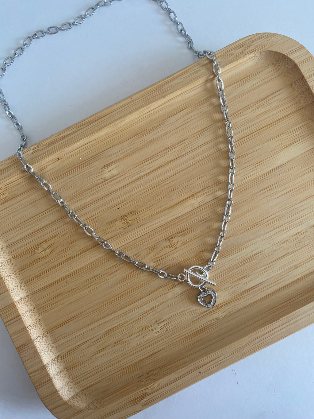 Silver T-Bar Spring Necklace!