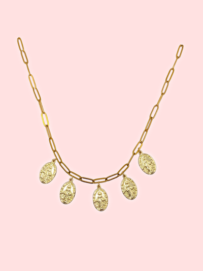Faith Coin Charm Necklace