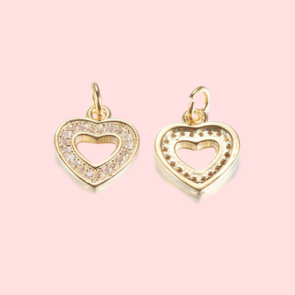 Gold Heart Huggies!