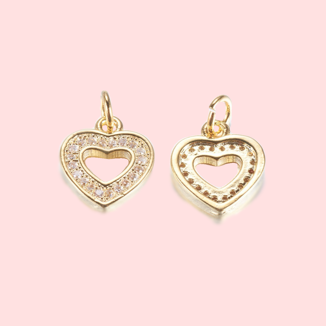Gold Heart Huggies!