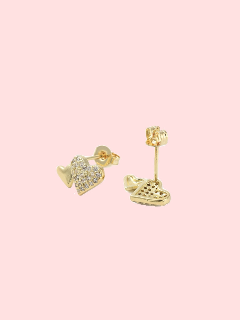 Sunlit Heart Studs!