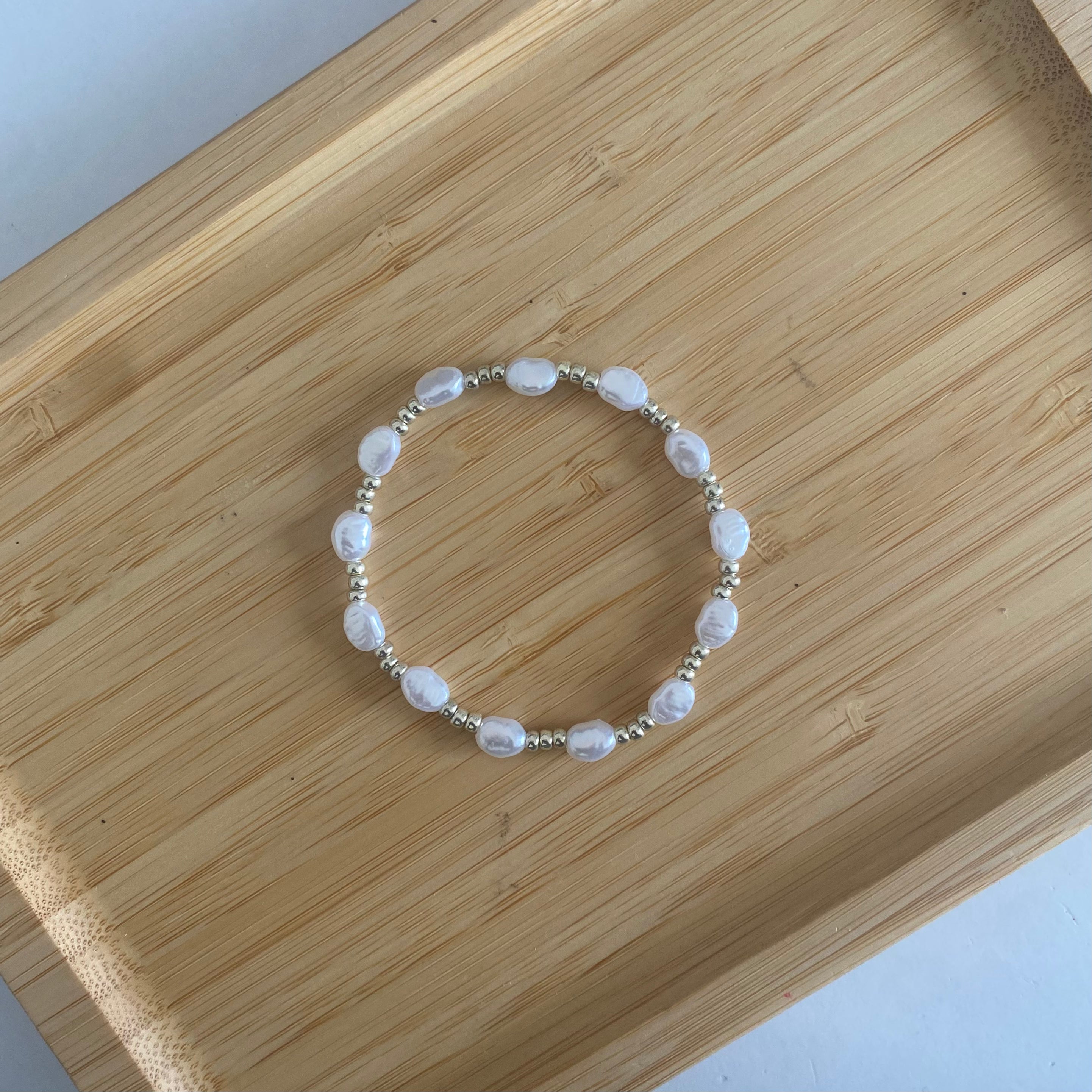 Silver Pearl Drop Bracelet!